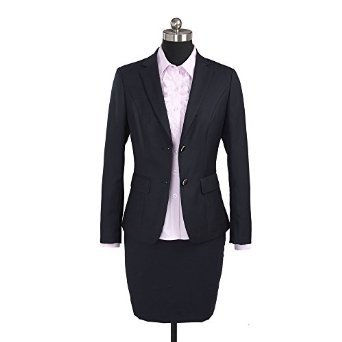 ZOBRA HY7001-2時尚職業套裙 經典黑色西服套裝，打造優雅職場風范